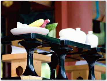 お供え物の写真